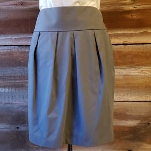 Loft gray knee length skirt
